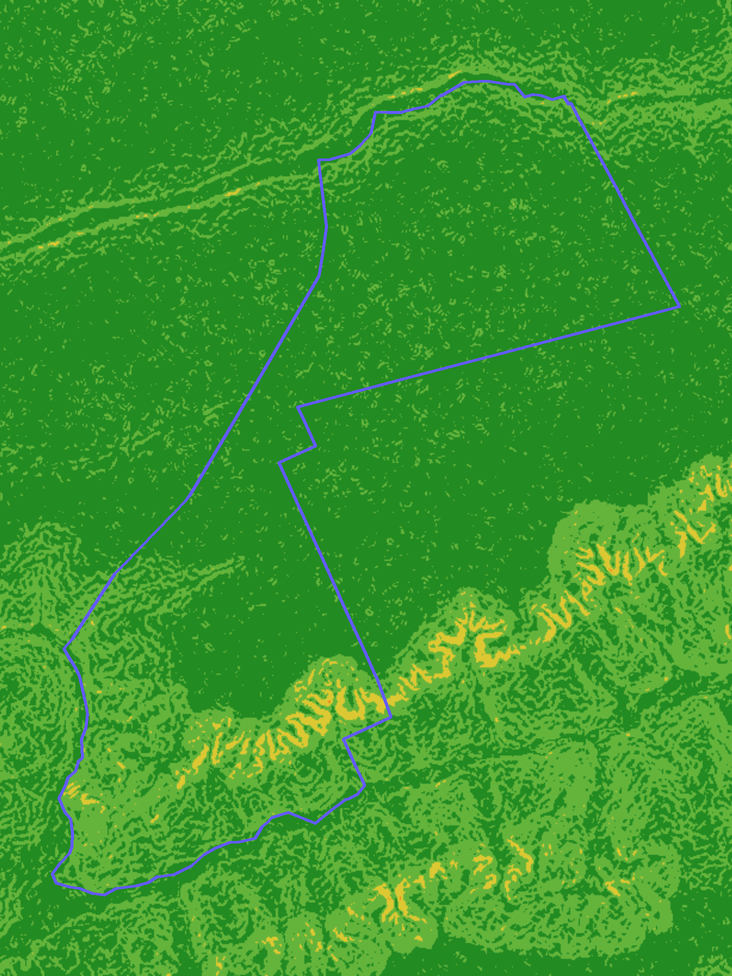 Mapa de declividade real